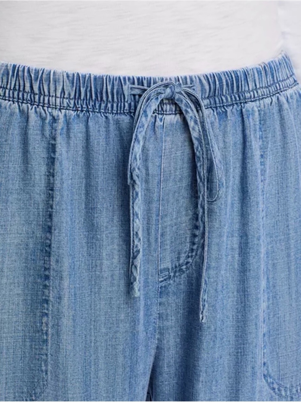 NWT Splendid Angie Indigo Crop Wide Leg Denim Pant - Picture 5 of 9